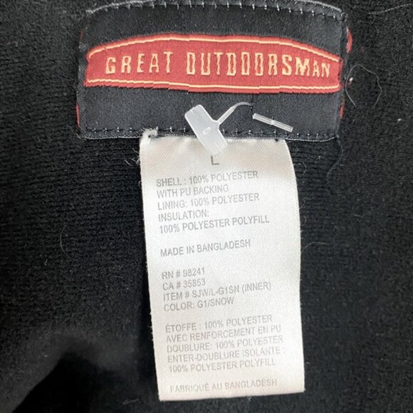 Great Outdoorsman White Brown Winter Woodlands Camo Hunting Jacket L - Picture 3 of 16